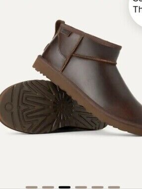 UGG Classic Ultra Mini Leather Regen Boots Size 7